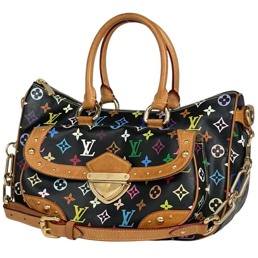 Louis Vuitton Rita Shoulder Bag Handbag Monogram Multicolore Noir Black
